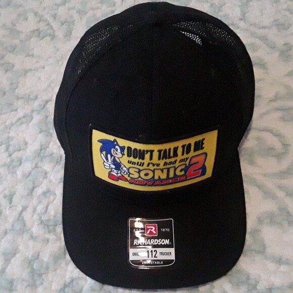 NWT Sonic Richardson Snapback black trucker hat - Picture 1 of 5